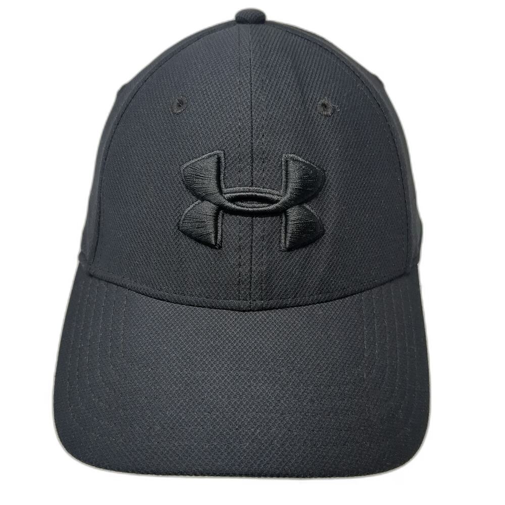 Under Armour Baseball Cap Black XL Fitted Stretch Blitzing Performance Hat